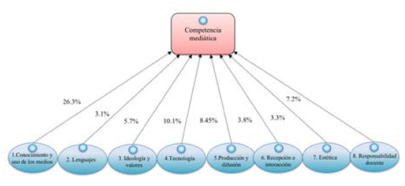 Representaci�n gr�fica de los constructos estudiados.