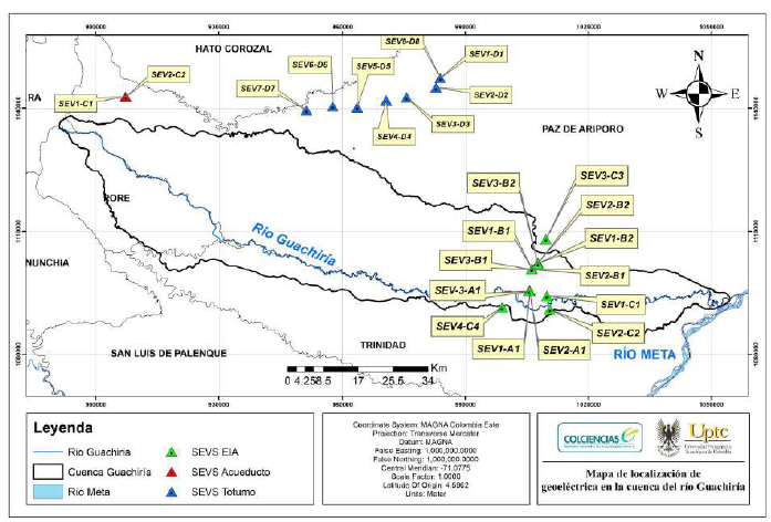 Mapa de localización de la geoeléctrica (SEV).