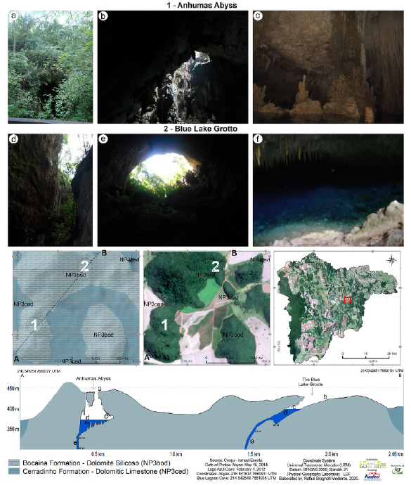 Classical karst features of the Formoso River Hydrographic basin.