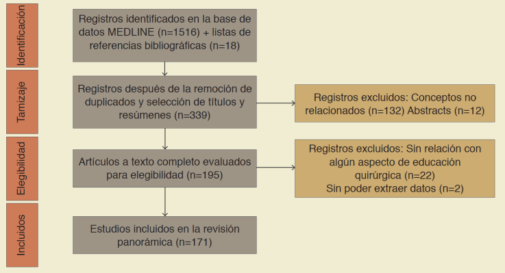 Diagrama de flujo PRISMA-SCr (Preferred Reporting Items for
								Systematic reviews and Meta-Analyses extension for Scoping
								Reviews) de la b&uacute;squeda de la literatura realizada
