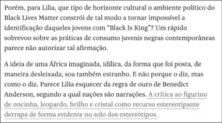 Trecho do texto de Borges na Folha de S. Paulo.