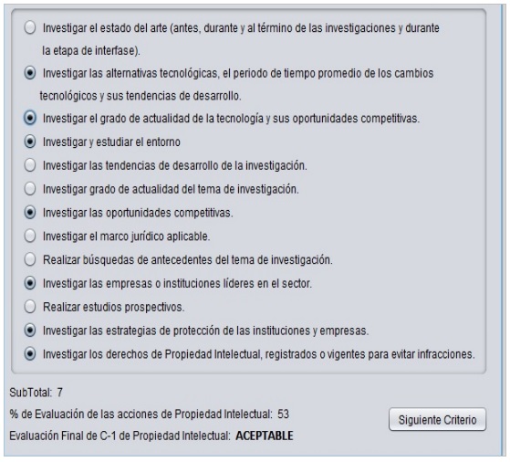 Criterio -1 Consulta  de informaci&oacute;n cient&iacute;fico-t&eacute;cnica