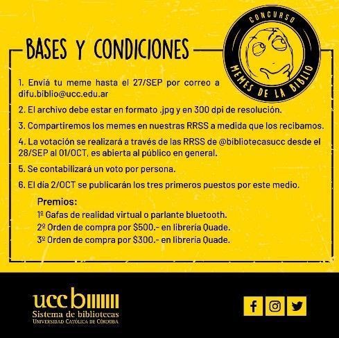 Bases y condiciones del  Concurso de Memes realizado por el D�a del Estudiante.