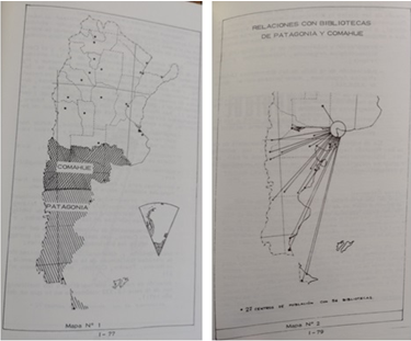 Representaciones geográficas de las regiones Comahue y Patagonia y de las relaciones de Bahía Blanca con ellas.