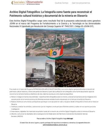 Portada de Presentaci�n del archivo en el OPC