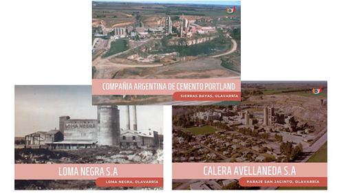 Composici�n con portadas de empresas cementeras