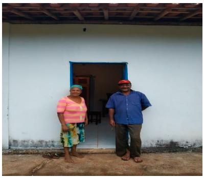 Fotos do casal Jurandir e Vera, moradores da comunidade quilombola do Baú.