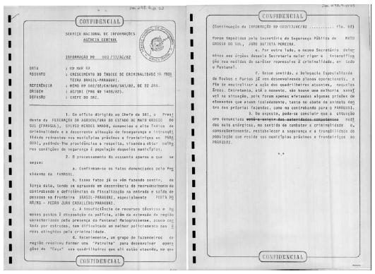 mil&iacute;cia ruralista na d&eacute;cada de 1980. &ldquo;Ca&ccedil;a aos quadrilheiros&rdquo;.