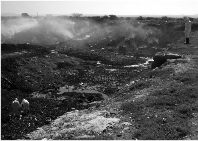 Panorama general del basurero en el predio Las Negritas