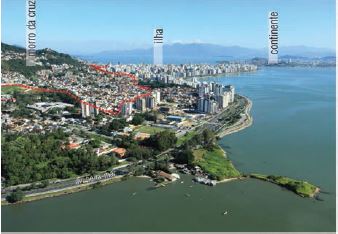 Vista da Avenida Beira-Mar Norte e os contrastes socioespaciais. 