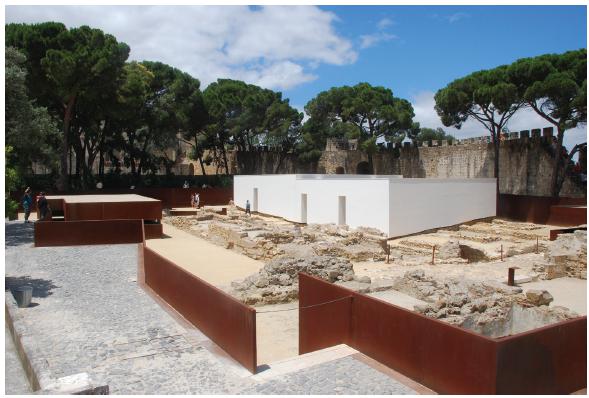 Área arqueológica do Castelo de São Jorge, em Lisboa. 