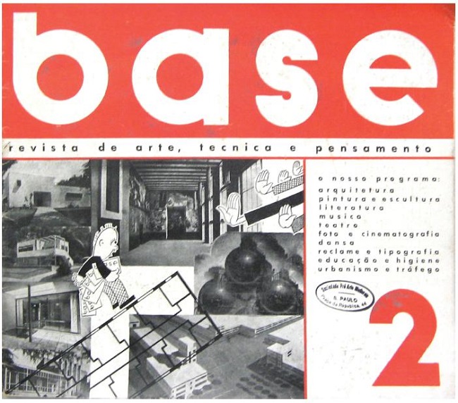 Respectivamente capa e projeto de Altberg na segunda edi&ccedil;&atilde;o de &ldquo;Base&rdquo;, 1933.