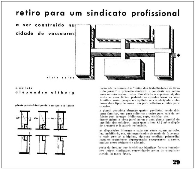 Respectivamente capa e projeto de Altberg na segunda edi&ccedil;&atilde;o de &ldquo;Base&rdquo;, 1933.