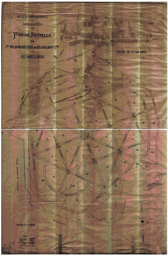 Plano do Parque Estrella, em Guarulhos. 