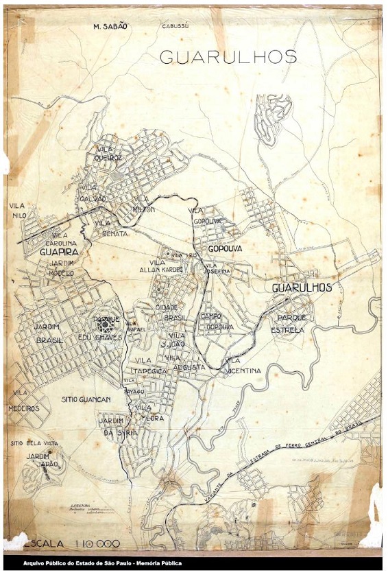 Mapa da Cidade de Guarulhos e Zona Norte de S&atilde;o Paulo.