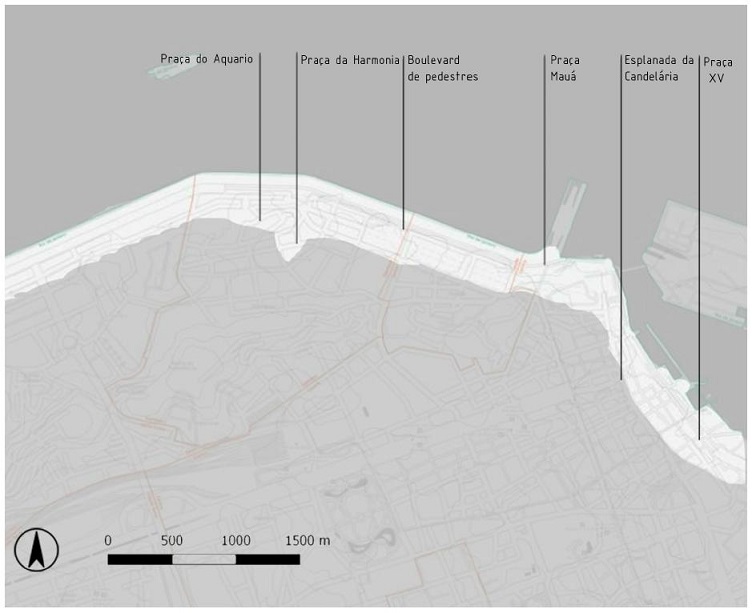 Principais espa&ccedil;os p&uacute;blicos transformados com o Projeto Porto Maravilha.