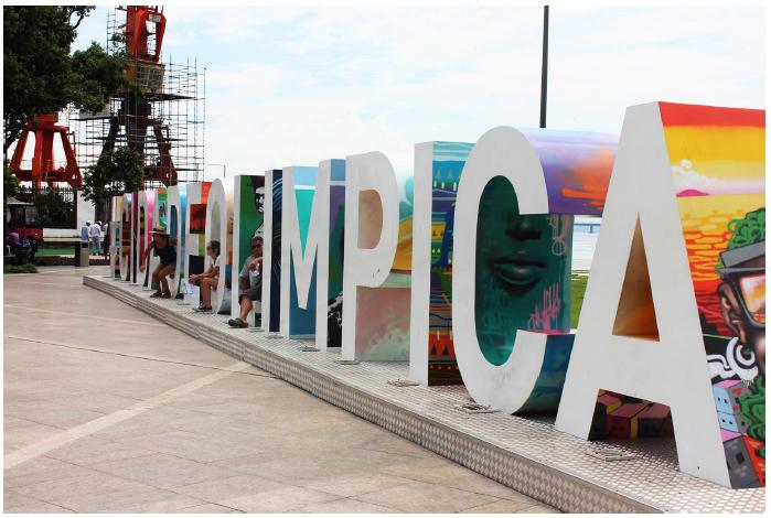 Escultura #CIDADEOLIMPICA, 2016.