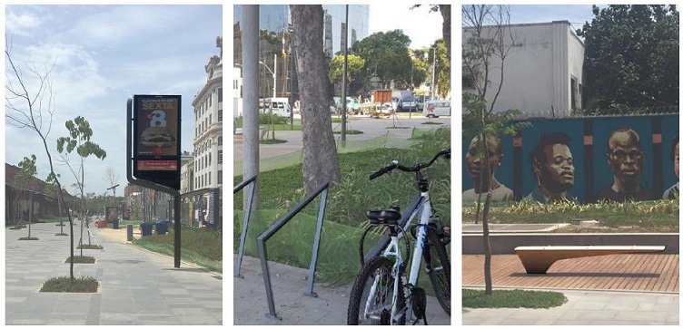 Mobili&aacute;rio urbano no Projeto Porto Maravilha.