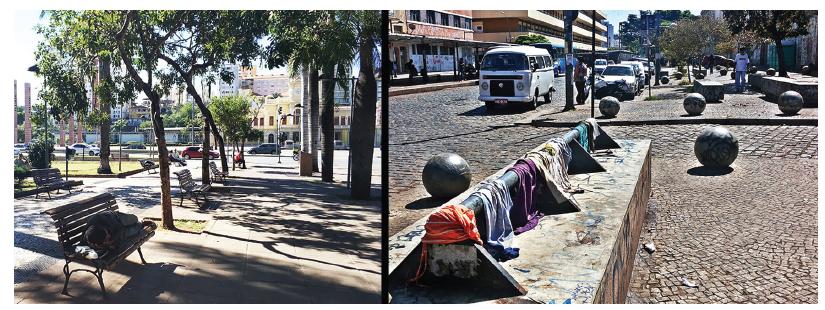 Praça Rui Barbosa, Rua Aarão Reis, uso real do espaço (setembro, 2017).