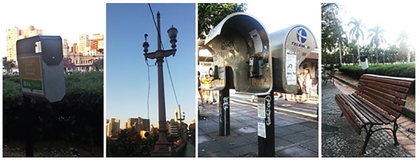 Praça da Estação. Mobiliário Urbano presente na região (agosto, 2017).