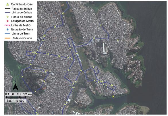 Principais acessos Cantinho do C&eacute;u.