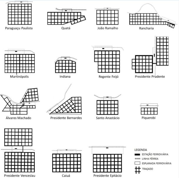 N&uacute;cleos urbanos primitivos das cidades na Alta Sorocabana.