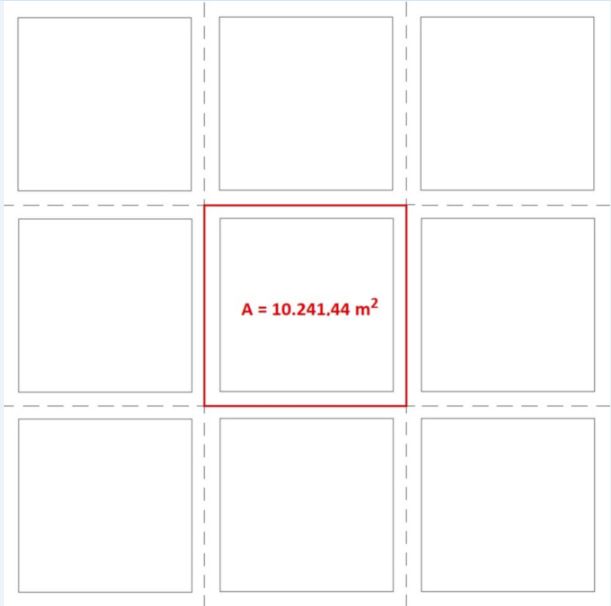 M&oacute;dulo padr&atilde;o do tra&ccedil;ado ortogonal.