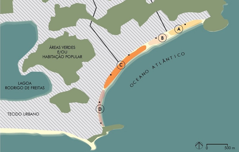 Territorialidades predominantes do vôlei.