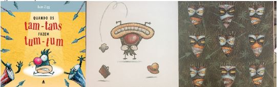 Capa e miolo do livro Quando os tam-tans fazem tum-tum