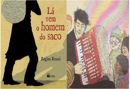Capa e miolo do livro L&aacute; vem o homem do saco