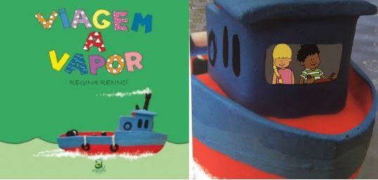 Capa e miolo do livro Viagem a vapor