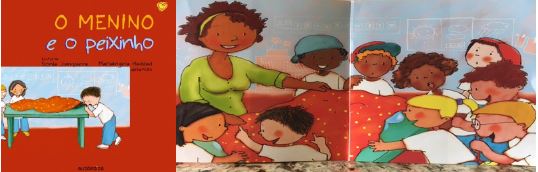 Capa e miolo do livro O menino e o peixinho