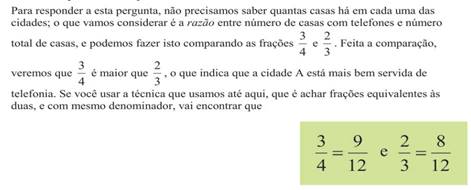 Comparando frações