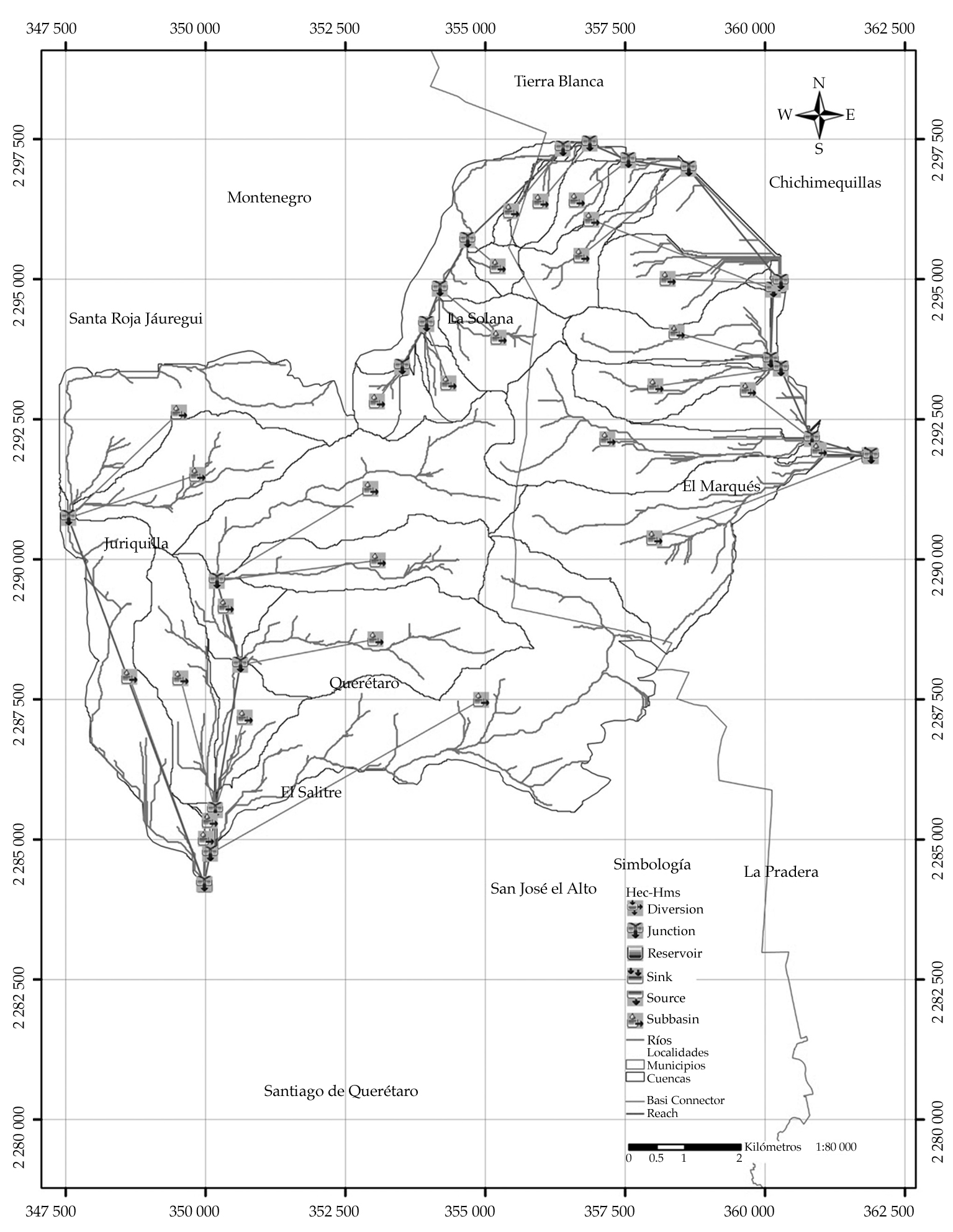 Modelo hidrológico de la cuenca Peña Colorada.