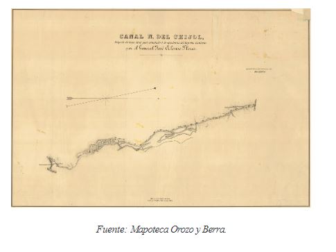 Figura 4. Canal del Chijol, 1874.