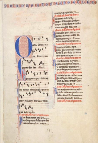 Partitura de las Cantigas de Santa Mara