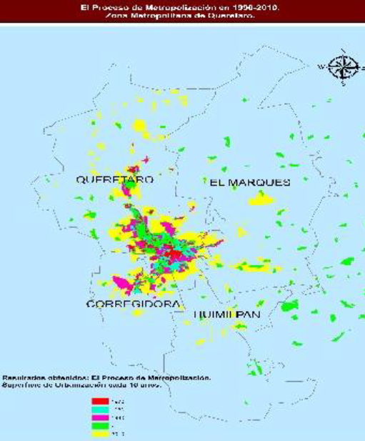 MAPA RESULTANTE DEL PROCESO DE METROPOLIZACIN EN QUERTARO