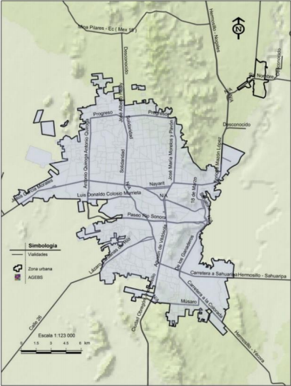 MANCHA URBANA DE LA CIUDAD DE HERMOSILLO