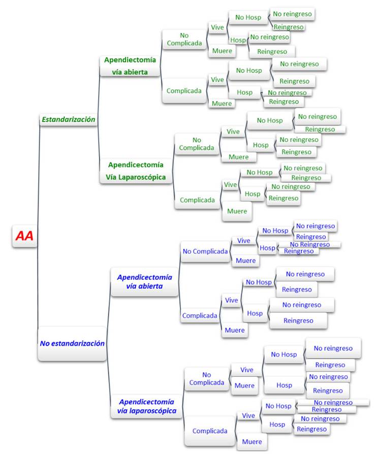Mapa de caracterizaci&oacute;n de un paciente con AA en la FCI-IC.