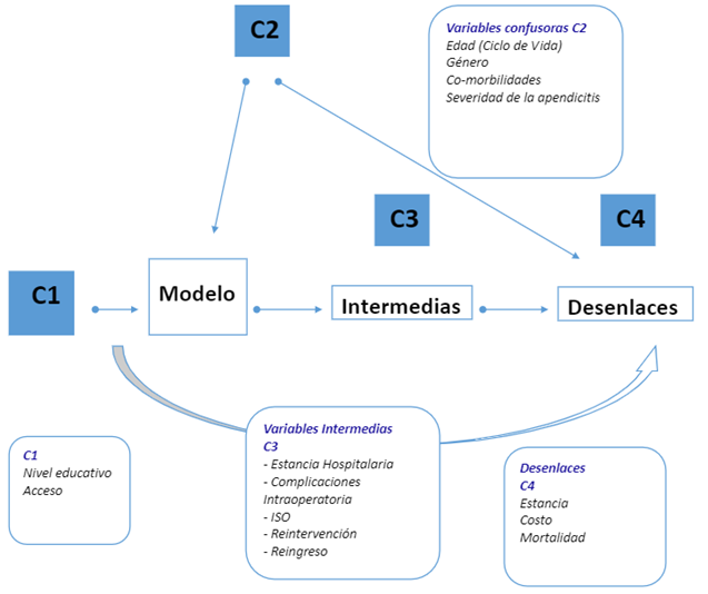 Gr&aacute;fico Ac&iacute;clico Dirigido (DAG) - Variables confusoras.