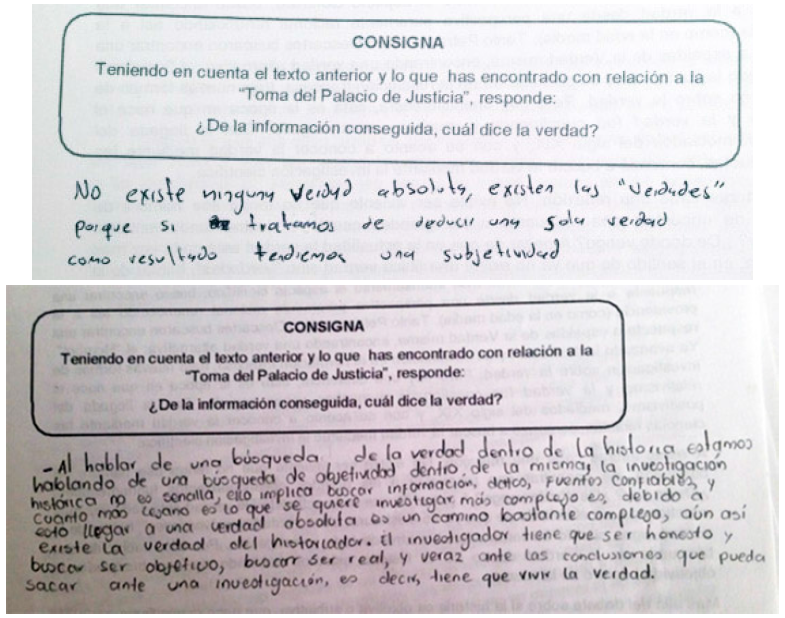 Respuestas de estudiantes Situación Formulación
