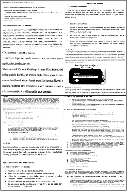 Extractos de los estudios de caso
producidos por los estudiantes.