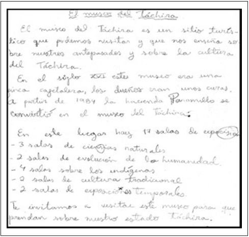 Segunda versión del texto “El museo del Táchira”