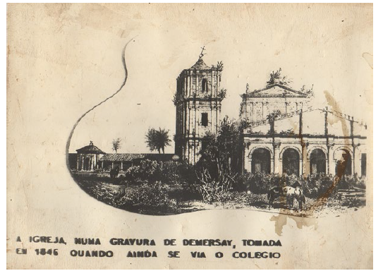 Reprodu&ccedil;&atilde;o da litografia de Alfred Demersay em
cart&atilde;o postal