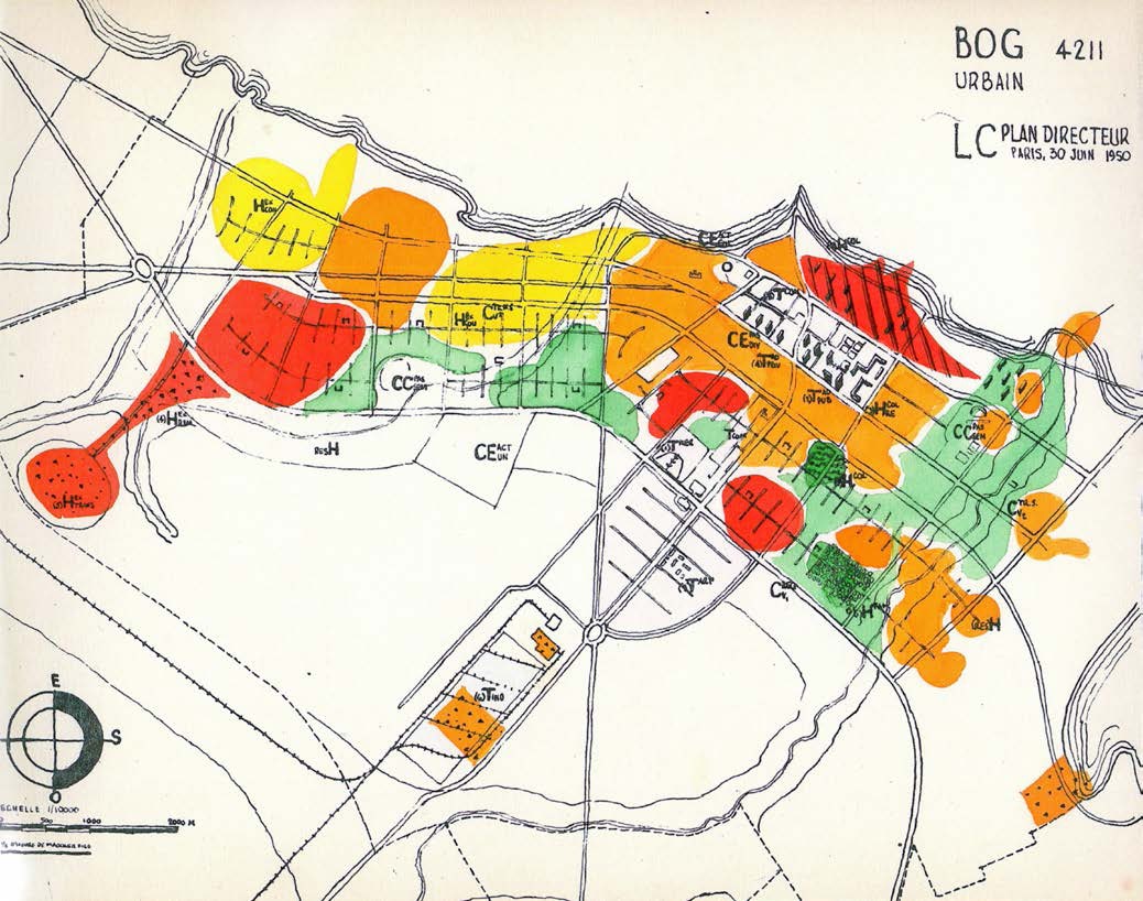Le Corbusier, Plan Director, Mapa de la Escala Urbana, Análisis de los terrenos ocupados