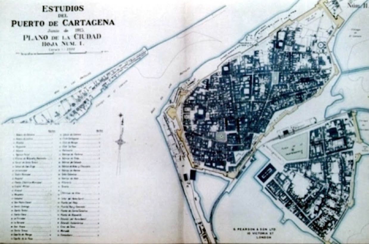 Plano de la ciudad de 1915,
elaborado por Pearson & Son LTD
