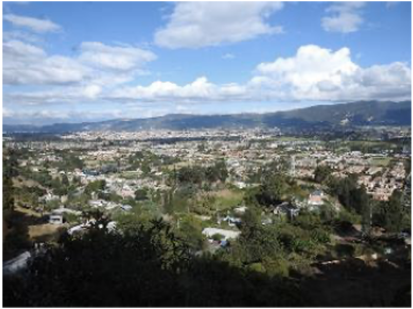 Vista hacia Cajic desde el Resguardo indgena Muisca de Cha