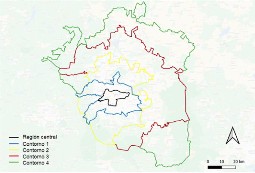 Contornos de la Zona Metropolitana del Valle de Mxico, 2015