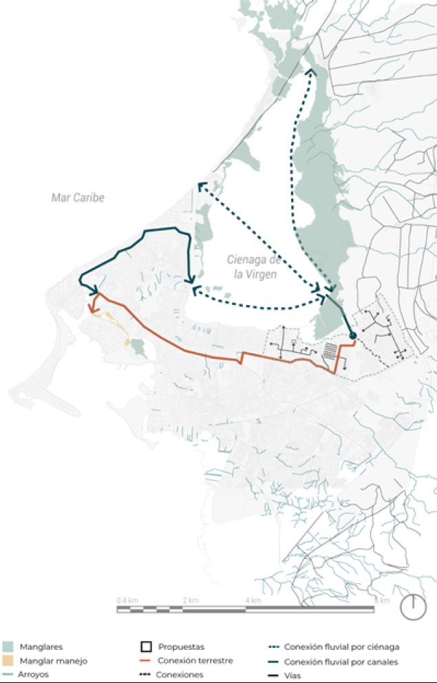 Conectividad terrestre y fluvial entre El Poz�n y Cartagena