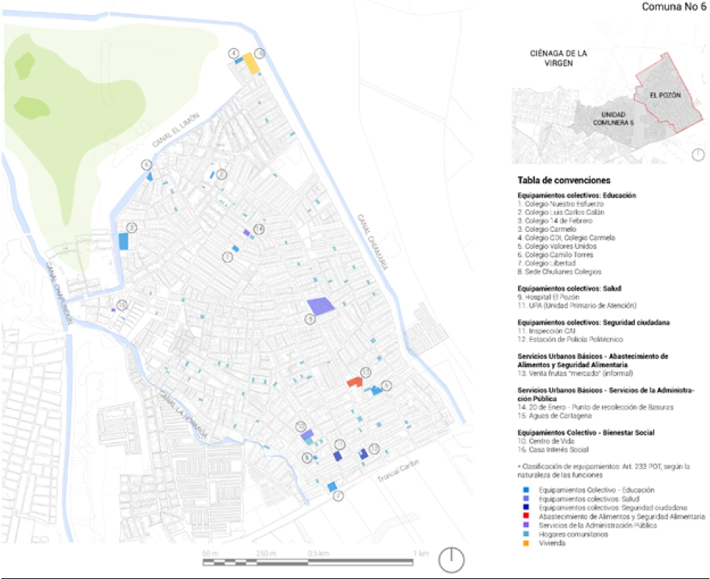 Sistema de Espacio P�blico y Equipamiento. Servicios de Bienestar. Cartograf�a de s�ntesis construida con base en las cartograf�as participativas